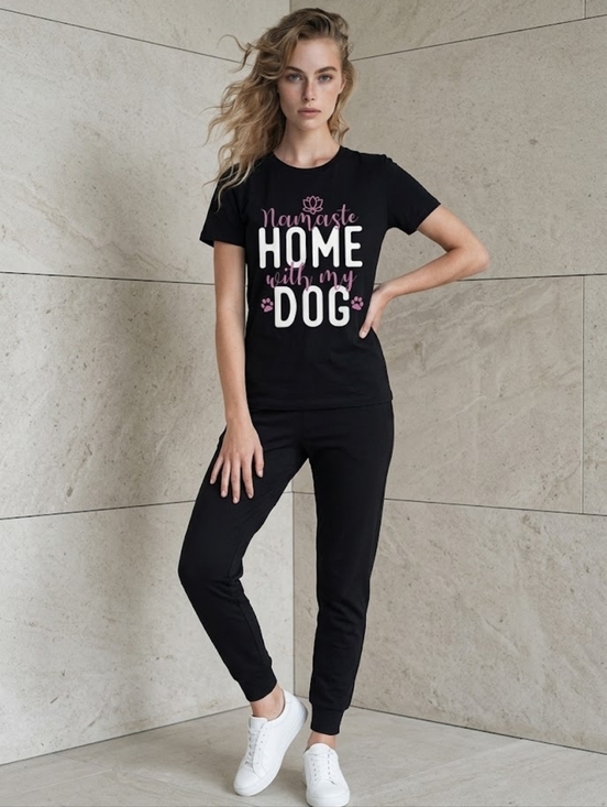 Tops - Namaste Home With My Dog Graphic Tee